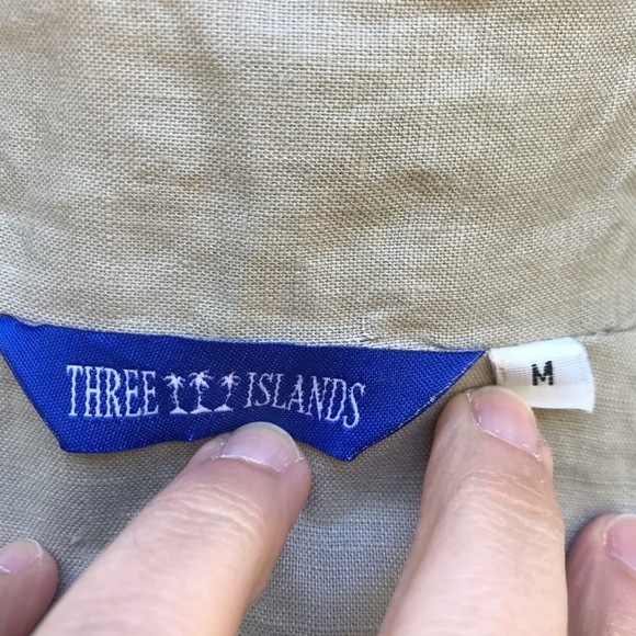 Three Islands Linen Jacket Tan Medium NWT $189 - Picture 7 of 10